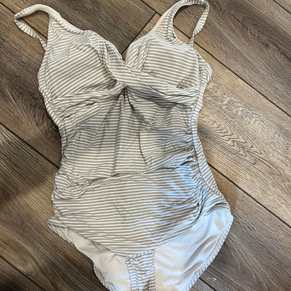 Striped One-Piece Swimsuit